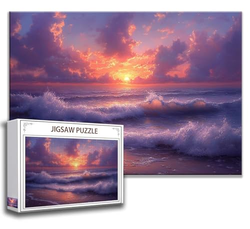 Puzzle 1000 Teile Ozean Puzzle Erwachsene Anspruchsvoll, Holzpuzzle Jigsaw Puzzle Landschaft Puzzle Groß XXL 75 x 50 cm Impossible Puzzle für Männer, Klassische Puzzles für Erwachsene Frauen X-4 von Zhngzoyn