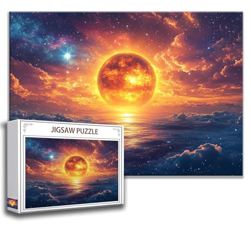 Puzzle 1000 Teile Raum Puzzle Erwachsene Anspruchsvoll, Holzpuzzle Jigsaw Puzzle Wolke Puzzle Groß 75x50 cm Impossible Puzzle für Männer, Klassische Puzzles für Erwachsene Frauen, ältere Menschen S-2 von Zhngzoyn