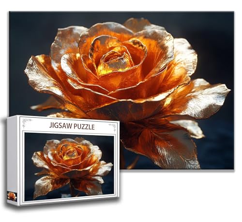 Puzzle 1000 Teile Rose Puzzle Erwachsene Anspruchsvoll, Holzpuzzle Jigsaw Puzzle Blume Puzzle Groß 75x50 cm Impossible Puzzle für Männer, Klassische Puzzles für Erwachsene Frauen, ältere Menschen Y-4 von Zhngzoyn