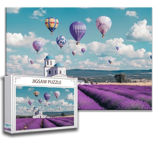 Puzzle 1000 Teile Schloss Puzzle Erwachsene Anspruchsvoll, Holzpuzzle Jigsaw Puzzle Heißluftballon Puzzle Groß XXL 75 x 50 cm Impossible Puzzle für Männer, Klassische Puzzles für Erwachsene Frauen W-2 von Zhngzoyn