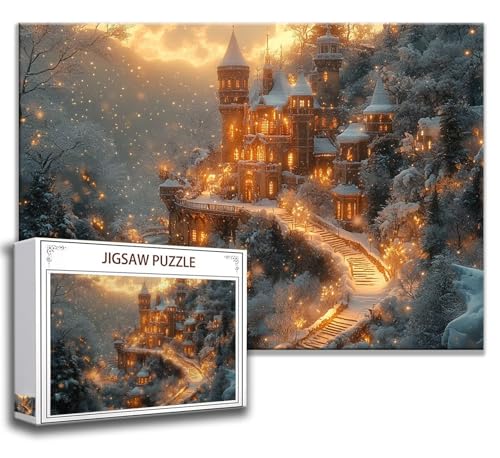 Puzzle 1000 Teile Schloss Puzzle Erwachsene Anspruchsvoll, Holzpuzzle Jigsaw Puzzle Landschaft Puzzle Groß XXL 75 x 50 cm Impossible Puzzle für Männer, Klassische Puzzles für Erwachsene Frauen X-6 von Zhngzoyn