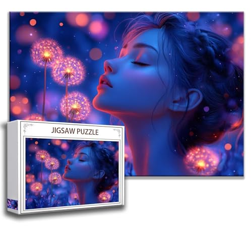 Puzzle 1000 Teile Schönheit Puzzle Erwachsene Anspruchsvoll, Holzpuzzle Jigsaw Puzzle Löwenzahn Puzzle Groß XXL 75 x 50 cm Impossible Puzzle für Männer, Klassische Puzzles für Erwachsene Frauen W-8 von Zhngzoyn