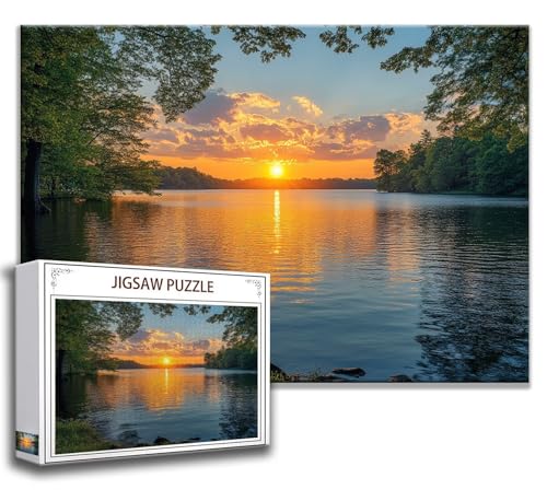 Puzzle 1000 Teile Sonnenuntergang Puzzle Erwachsene Anspruchsvoll, Holzpuzzle Jigsaw Puzzle Ozean Puzzle Groß XXL 75 x 50 cm Impossible Puzzle für Männer, Klassische Puzzles für Erwachsene Frauen J-4 von Zhngzoyn