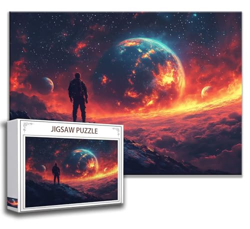 Puzzle 1000 Teile Traum Puzzle Erwachsene Anspruchsvoll, Holzpuzzle Jigsaw Puzzle Planet Puzzle XXL 75x50 cm Impossible Puzzle für Männer, Klassische Puzzles für Erwachsene Frauen, ältere Menschen F-3 von Zhngzoyn