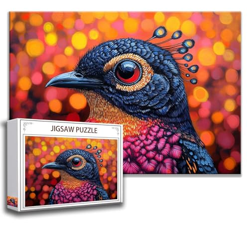 Puzzle 1000 Teile Vogel Puzzle Erwachsene Anspruchsvoll, Holzpuzzle Jigsaw Puzzle Tier Puzzle Groß 75x50 cm Impossible Puzzle für Männer, Klassische Puzzles für Erwachsene Frauen, ältere Menschen N-9 von Zhngzoyn