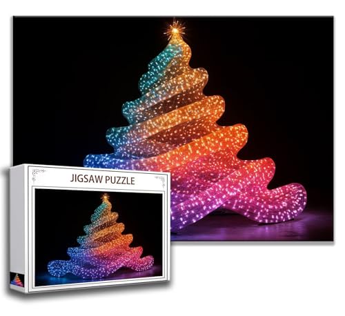 Puzzle 1000 Teile Weihnachtsbaum Puzzle Erwachsene Anspruchsvoll, Holzpuzzle Jigsaw Puzzle Abstrakt Puzzle Groß 75 x 50 cm Impossible Puzzle für Männer, Klassische Puzzles für Erwachsene Frauen Y-2 von Zhngzoyn