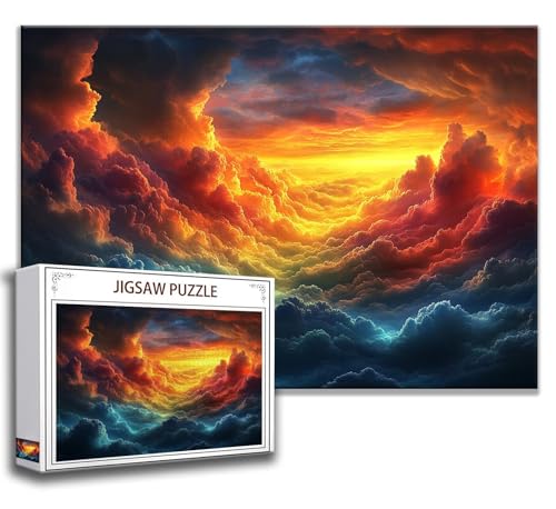 Puzzle 1000 Teile Wolke Puzzle Erwachsene Anspruchsvoll, Holzpuzzle Jigsaw Puzzle Landschaft Puzzle Groß XXL 75 x 50 cm Impossible Puzzle für Männer, Klassische Puzzles für Erwachsene Frauen F-0 von Zhngzoyn