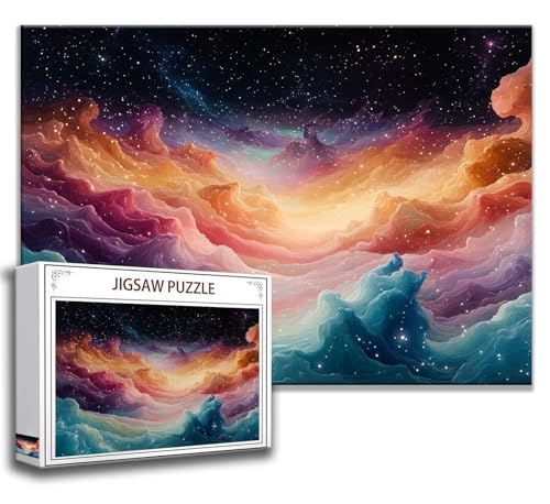 Puzzle 1000 Teile Wolke Puzzle Erwachsene Anspruchsvoll, Holzpuzzle Jigsaw Puzzle Landschaft Puzzle Groß XXL 75 x 50 cm Impossible Puzzle für Männer, Klassische Puzzles für Erwachsene Frauen T-2 von Zhngzoyn