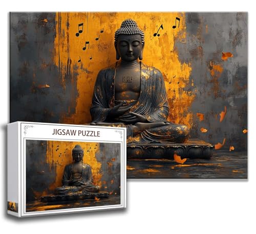 Puzzle 1000 Teile Zen Puzzle Erwachsene Anspruchsvoll, Holzpuzzle Jigsaw Puzzle Statue Puzzle Groß 75x50 cm Impossible Puzzle für Männer, Klassische Puzzles für Erwachsene Frauen, ältere Menschen T-1 von Zhngzoyn