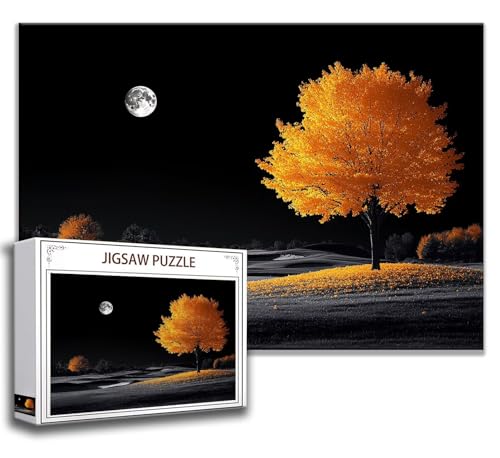 Puzzle 1500 Teile Baum Puzzle Erwachsene Anspruchsvoll, Holzpuzzle Jigsaw Puzzle Mond Puzzle Groß 87 x 57 cm Impossible Puzzle für Männer, Klassische Puzzles für Erwachsene Frauen, ältere Menschen W-7 von Zhngzoyn