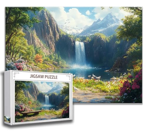 Puzzle 1500 Teile Fallen Puzzle Erwachsene Anspruchsvoll, Holzpuzzle Jigsaw Puzzle Landschaft Puzzle Groß XXL 87 x 57 cm Impossible Puzzle für Männer, Klassische Puzzles für Erwachsene Frauen O-5 von Zhngzoyn