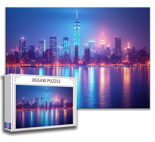 Puzzle 1500 Teile New York Puzzle Erwachsene Anspruchsvoll, Holzpuzzle Jigsaw Puzzle Landschaft Puzzle Groß XXL 87 x 57 cm Impossible Puzzle für Männer, Klassische Puzzles für Erwachsene Frauen T-4 von Zhngzoyn