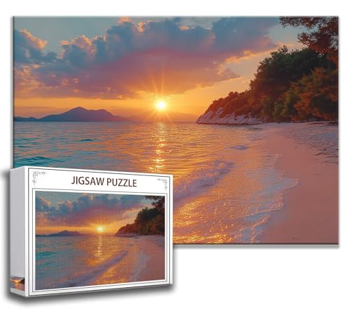 Puzzle 1500 Teile Ozean Puzzle Erwachsene Anspruchsvoll, Holzpuzzle Jigsaw Puzzle Landschaft Puzzle Groß XXL 87 x 57 cm Impossible Puzzle für Männer, Klassische Puzzles für Erwachsene Frauen U-3 von Zhngzoyn