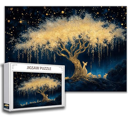 Puzzle 2000 Teile Baum Puzzle Erwachsene Anspruchsvoll, Holzpuzzle Jigsaw Puzzle Reh Puzzle Groß 100 x 70 cm Impossible Puzzle für Männer, Klassische Puzzles für Erwachsene Frauen, ältere Menschen L-0 von Zhngzoyn