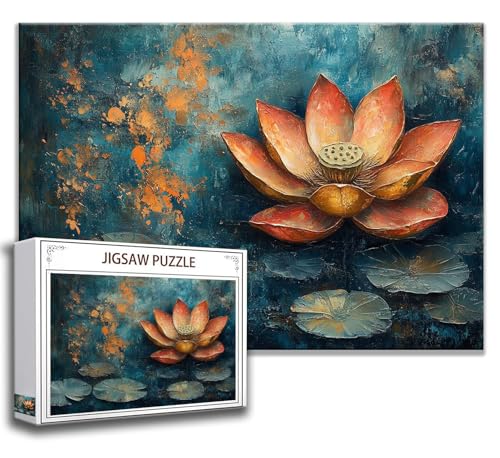 Puzzle 2000 Teile Blume Puzzle Erwachsene Anspruchsvoll, Holzpuzzle Jigsaw Puzzle Lotus Puzzle XXL 100x70 cm Impossible Puzzle für Männer, Klassische Puzzles für Erwachsene Frauen, ältere Menschen N-0 von Zhngzoyn