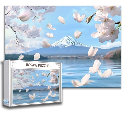 Puzzle 2000 Teile Blume Puzzle Erwachsene Anspruchsvoll, Holzpuzzle Jigsaw Puzzle Vulkan Fuji Puzzle Groß XXL 100 x 70 cm Impossible Puzzle für Männer, Klassische Puzzles für Erwachsene Frauen B-7 von Zhngzoyn