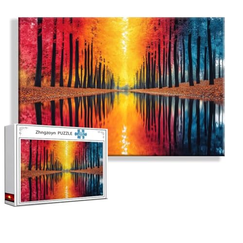 Puzzle 2000 Teile Fantasie, Puzzle Erwachsene Anspruchsvoll Jigsaw Wald Groß XXL 100x70 cm, Klassische Impossible Jigsaw Art für Frauen Männer, Holzpuzzle für Deko Wohnzimmer, Geschenke zu Ostern R-7 von Zhngzoyn