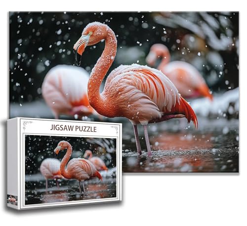 Puzzle 2000 Teile Flamingo Puzzle Erwachsene Anspruchsvoll, Holzpuzzle Jigsaw Puzzle Tier Puzzle Groß 100 x 70 cm Impossible Puzzle für Männer, Puzzles für Erwachsene Frauen, ältere Menschen M-8 von Zhngzoyn