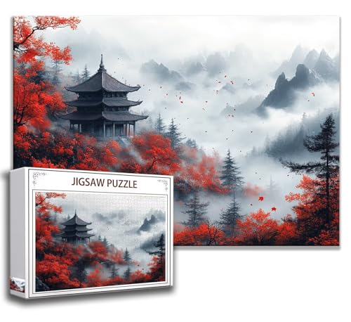 Puzzle 2000 Teile Japan Puzzle Erwachsene Anspruchsvoll, Holzpuzzle Jigsaw Puzzle Landschaft Puzzle Groß XXL 100 x 70 cm Impossible Puzzle für Männer, Klassische Puzzles für Erwachsene Frauen D-7 von Zhngzoyn