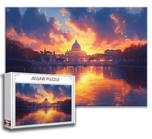 Puzzle 2000 Teile Landschaft Puzzle Erwachsene Anspruchsvoll, Holzpuzzle Jigsaw Puzzle Architektur Puzzle Groß 100 x 70 cm Impossible Puzzle für Männer, Klassische Puzzles für Erwachsene Frauen A-4 von Zhngzoyn