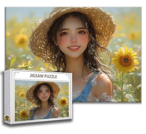 Puzzle 2000 Teile Mädchen Puzzle Erwachsene Anspruchsvoll, Holzpuzzle Jigsaw Puzzle Sonnenblume Puzzle Groß XXL 100 x 70 cm Impossible Puzzle für Männer, Klassische Puzzles für Erwachsene Frauen M-6 von Zhngzoyn