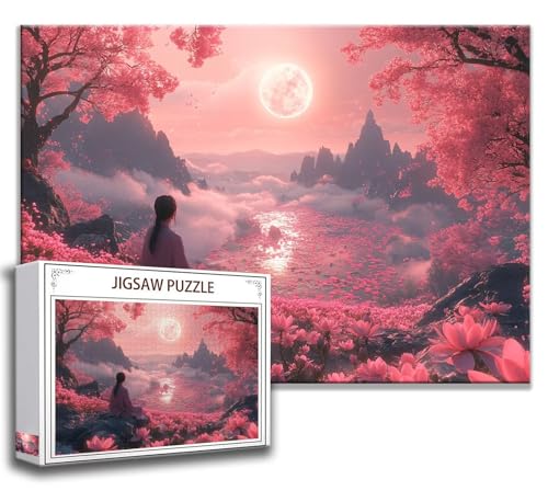 Puzzle 2000 Teile Mond Puzzle Erwachsene Anspruchsvoll, Holzpuzzle Jigsaw Puzzle Landschaft Puzzle Groß XXL 100 x 70 cm Impossible Puzzle für Männer, Klassische Puzzles für Erwachsene Frauen M-9 von Zhngzoyn