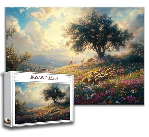 Puzzle 2000 Teile REH Puzzle Erwachsene Anspruchsvoll, Holzpuzzle Jigsaw Puzzle Landschaft Puzzle Groß 100 x 70 cm Impossible Puzzle für Männer, Puzzles für Erwachsene Frauen, ältere Menschen E-6 von Zhngzoyn