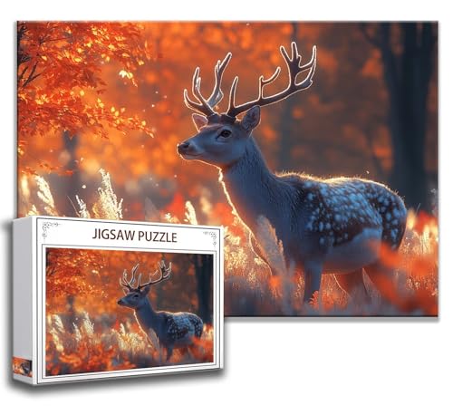 Puzzle 2000 Teile Reh Puzzle Erwachsene Anspruchsvoll, Holzpuzzle Jigsaw Puzzle Tier Puzzle Groß 100 x 70 cm Impossible Puzzle für Männer, Klassische Puzzles für Erwachsene Frauen, ältere Menschen Z-6 von Zhngzoyn