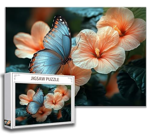 Puzzle 2000 Teile Schmetterling Puzzle Erwachsene Anspruchsvoll, Holzpuzzle Jigsaw Puzzle Blume Puzzle Groß XXL 100 x 70 cm Impossible Puzzle für Männer, Klassische Puzzles für Erwachsene Frauen U-3 von Zhngzoyn