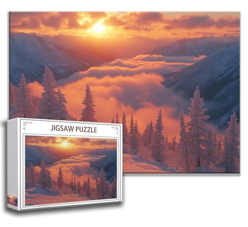 Puzzle 2000 Teile Schneeberg Puzzle Erwachsene Anspruchsvoll, Holzpuzzle Jigsaw Puzzle Landschaft Puzzle Groß XXL 100 x 70 cm Impossible Puzzle für Männer, Klassische Puzzles für Erwachsene Frauen I-0 von Zhngzoyn