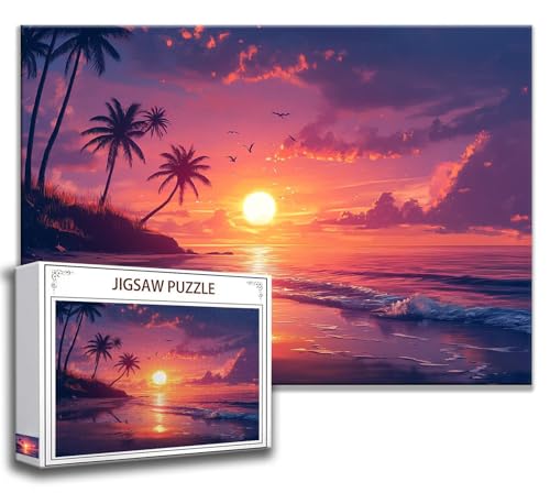 Puzzle 2000 Teile Sonnenuntergang Puzzle Erwachsene Anspruchsvoll, Holzpuzzle Jigsaw Puzzle Landschaft Puzzle Groß 100x70 cm Impossible Puzzle für Männer, Klassische Puzzles für Erwachsene Frauen L-6 von Zhngzoyn