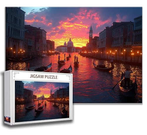 Puzzle 2000 Teile Stadt Puzzle Erwachsene Anspruchsvoll, Holzpuzzle Jigsaw Puzzle Venedig Puzzle Groß 100 x 70 cm Impossible Puzzle für Männer, Puzzles für Erwachsene Frauen, ältere Menschen R-5 von Zhngzoyn