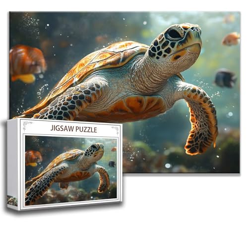 Puzzle 2000 Teile Tier Puzzle Erwachsene Anspruchsvoll, Holzpuzzle Jigsaw Puzzle Meeresschildkröten Puzzle Groß 100 x 70 cm Impossible Puzzle für Männer, Klassische Puzzles für Erwachsene Frauen W-7 von Zhngzoyn