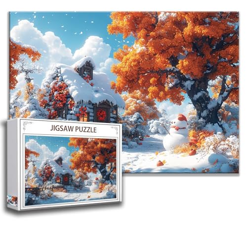 Puzzle 2000 Teile Winter Puzzle Erwachsene Anspruchsvoll, Holzpuzzle Jigsaw Puzzle Landschaft Puzzle Groß XXL 100 x 70 cm Impossible Puzzle für Männer, Klassische Puzzles für Erwachsene Frauen R-9 von Zhngzoyn