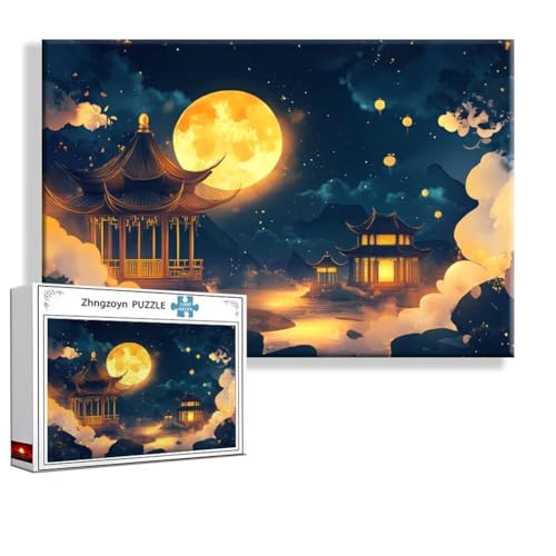 Puzzle 3000 Teile Landschaft, Puzzle Erwachsene Anspruchsvoll Jigsaw Sonnenuntergang Groß XXL 120 x 80 cm, Klassische Impossible Jigsaw Art für Frauen Männer, Holzpuzzle für Deko Wohnzimmer L-3 von Zhngzoyn