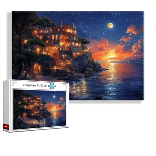 Puzzle 3000 Teile Sonnenuntergang, Puzzle Erwachsene Anspruchsvoll Jigsaw Landschaft Groß XXL 120 x 80 cm, Klassische Impossible Jigsaw Art für Frauen Männer, Holzpuzzle für Deko Wohnzimmer Q-3 Puzzle 3000 Teile Sonnenuntergang, Puzzle Erwachsene Anspruchsvoll Jigsaw Landschaft Groß XXL 120 x 80 cm, Klassische Impossible Jigsaw Art für Frauen Männer, Holzpuzzle für Deko Wohnzimmer Q-3 von Zhngzoyn
