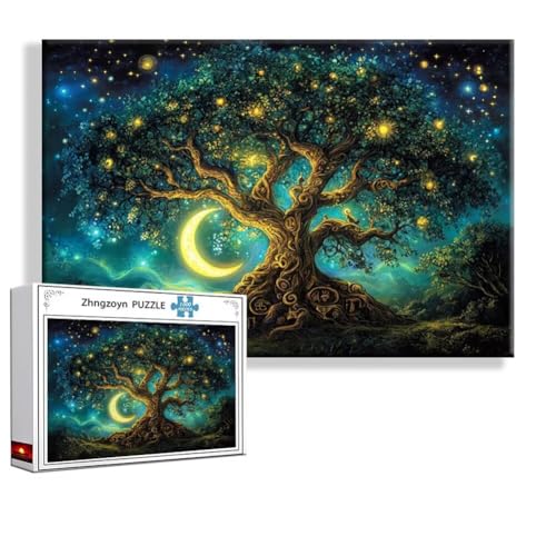 Puzzle 4000 Teile Baum, Puzzle Erwachsene Anspruchsvoll Jigsaw Sternenhimmel Groß XXL 140x87 cm, Klassische Impossible Jigsaw Art für Frauen Männer, Holzpuzzle für Deko Wohnzimmer Geschenke A-9 von Zhngzoyn