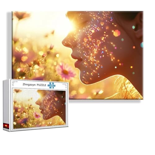 Puzzle 4000 Teile Frau, Puzzle Erwachsene Anspruchsvoll Jigsaw Blume Groß XXL 140 x 87 cm, Klassische Impossible Jigsaw Art für Frauen Männer, Holzpuzzle für Deko Wohnzimmer, Geschenke zu Ostern J-9 von Zhngzoyn