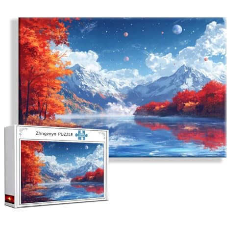 Puzzle 4000 Teile Gebirge, Puzzle Erwachsene Anspruchsvoll Jigsaw Landschaft Groß XXL 140x87 cm, Klassische Impossible Jigsaw Art für Frauen Männer, Holzpuzzle für Deko Wohnzimmer Geschenke R-4 von Zhngzoyn