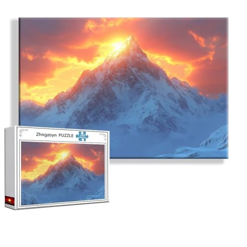 Puzzle 4000 Teile Gebirge, Puzzle Erwachsene Anspruchsvoll Jigsaw Sonnenuntergang Groß XXL 140x87 cm, Klassische Impossible Jigsaw Art für Frauen Männer, Holzpuzzle für Deko Wohnzimmer Geschenke R-7 von Zhngzoyn