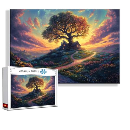 Puzzle 4000 Teile Landschaft, Puzzle Erwachsene Anspruchsvoll Jigsaw Baum Groß XXL 140x87 cm, Klassische Impossible Jigsaw Art für Frauen Männer, Holzpuzzle für Deko Wohnzimmer, Geschenke Ostern I-3 von Zhngzoyn