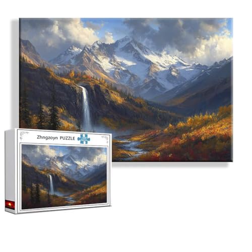 Puzzle 4000 Teile Landschaft, Puzzle Erwachsene Anspruchsvoll Jigsaw Fallen Groß XXL 140x87 cm, Klassische Impossible Jigsaw art für Frauen Männer, Holzpuzzle für Deko Wohnzimmer, Geschenke Ostern A-9 von Zhngzoyn