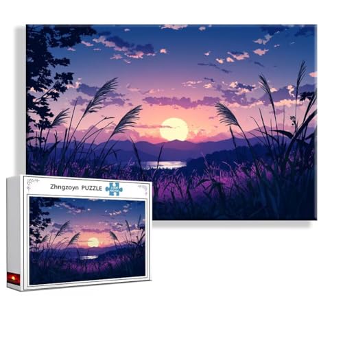 Puzzle 4000 Teile Landschaft, Puzzle Erwachsene Anspruchsvoll Jigsaw Sonnenuntergang Groß XXL 140 x 87 cm, Klassische Impossible Jigsaw Art für Frauen Männer, Holzpuzzle für Deko Wohnzimmer T-4 von Zhngzoyn