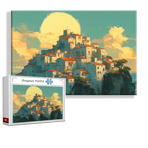 Puzzle 4000 Teile Landschaft, Puzzle Erwachsene Anspruchsvoll Jigsaw Stadt Groß XXL 140x87 cm, Klassische Impossible Jigsaw Art für Frauen Männer, Holzpuzzle für Deko Wohnzimmer, Geschenke Ostern V-4 von Zhngzoyn