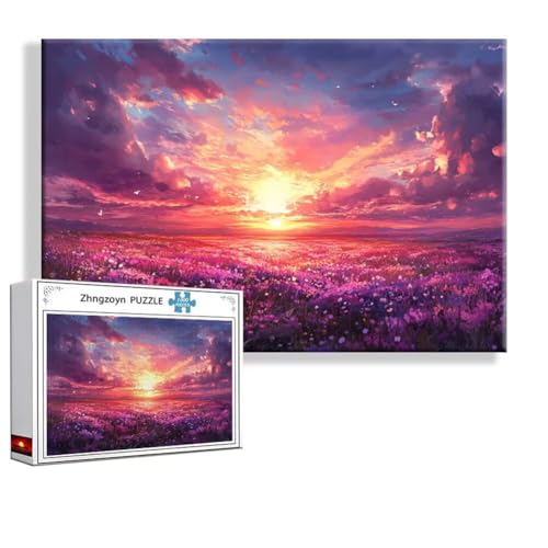 Puzzle 4000 Teile Sonnenuntergang, Puzzle Erwachsene Anspruchsvoll Jigsaw Landschaft Groß XXL 140 x 87 cm, Klassische Impossible Jigsaw Art für Frauen Männer, Holzpuzzle für Deko Wohnzimmer G-4 von Zhngzoyn