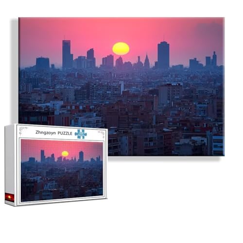 Puzzle 4000 Teile Sonnenuntergang, Puzzle Erwachsene Anspruchsvoll Jigsaw Landschaft Groß XXL 140 x 87 cm, Klassische Impossible Jigsaw Art für Frauen Männer, Holzpuzzle für Deko Wohnzimmer N-1 von Zhngzoyn