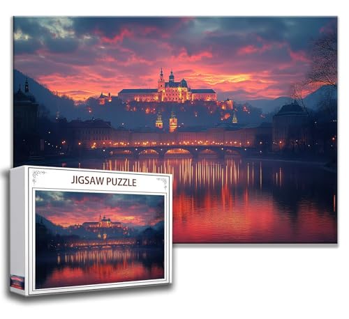 Puzzle 500 Teile Architektur Puzzle Erwachsene Anspruchsvoll, Holzpuzzle Jigsaw Puzzle Landschaft Puzzle Groß XXL 52 x 38 cm Impossible Puzzle für Männer, Klassische Puzzles für Erwachsene Frauen G-4 von Zhngzoyn