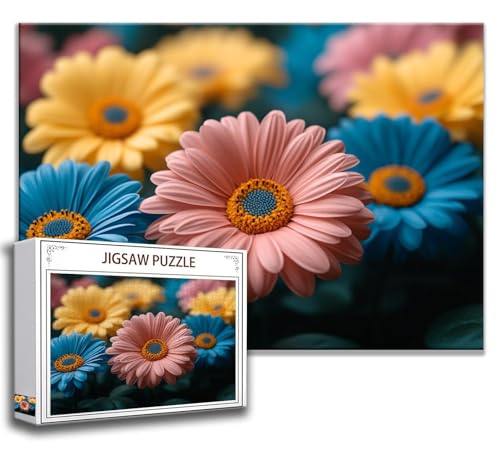 Puzzle 500 Teile Blume Puzzle Erwachsene Anspruchsvoll, Holzpuzzle Jigsaw Puzzle Blume Puzzle Groß 52x38 cm Impossible Puzzle für Männer, Klassische Puzzles für Erwachsene Frauen, ältere Menschen D-8 von Zhngzoyn