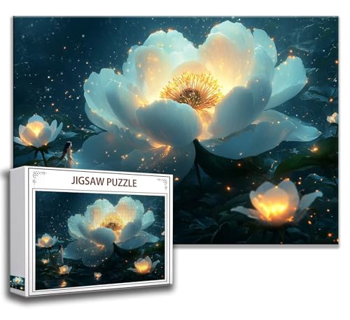 Puzzle 500 Teile Blume Puzzle Erwachsene Anspruchsvoll, Holzpuzzle Jigsaw Puzzle Mädchen Puzzle XXL 52x38 cm Impossible Puzzle für Männer, Klassische Puzzles für Erwachsene Frauen, ältere Menschen B-3 von Zhngzoyn