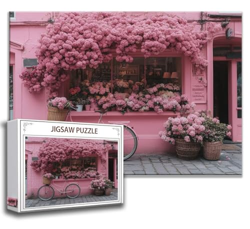 Puzzle 500 Teile Fahrrad Puzzle Erwachsene Anspruchsvoll, Holzpuzzle Jigsaw Puzzle Blume Puzzle XXL 52x38 cm Impossible Puzzle für Männer, Klassische Puzzles für Erwachsene Frauen, ältere Menschen I-0 von Zhngzoyn